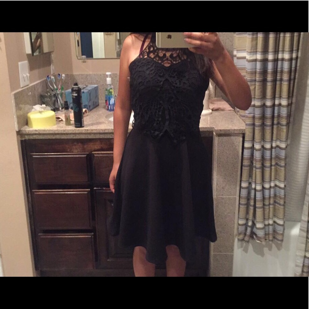 Charlotte russe black halter dress